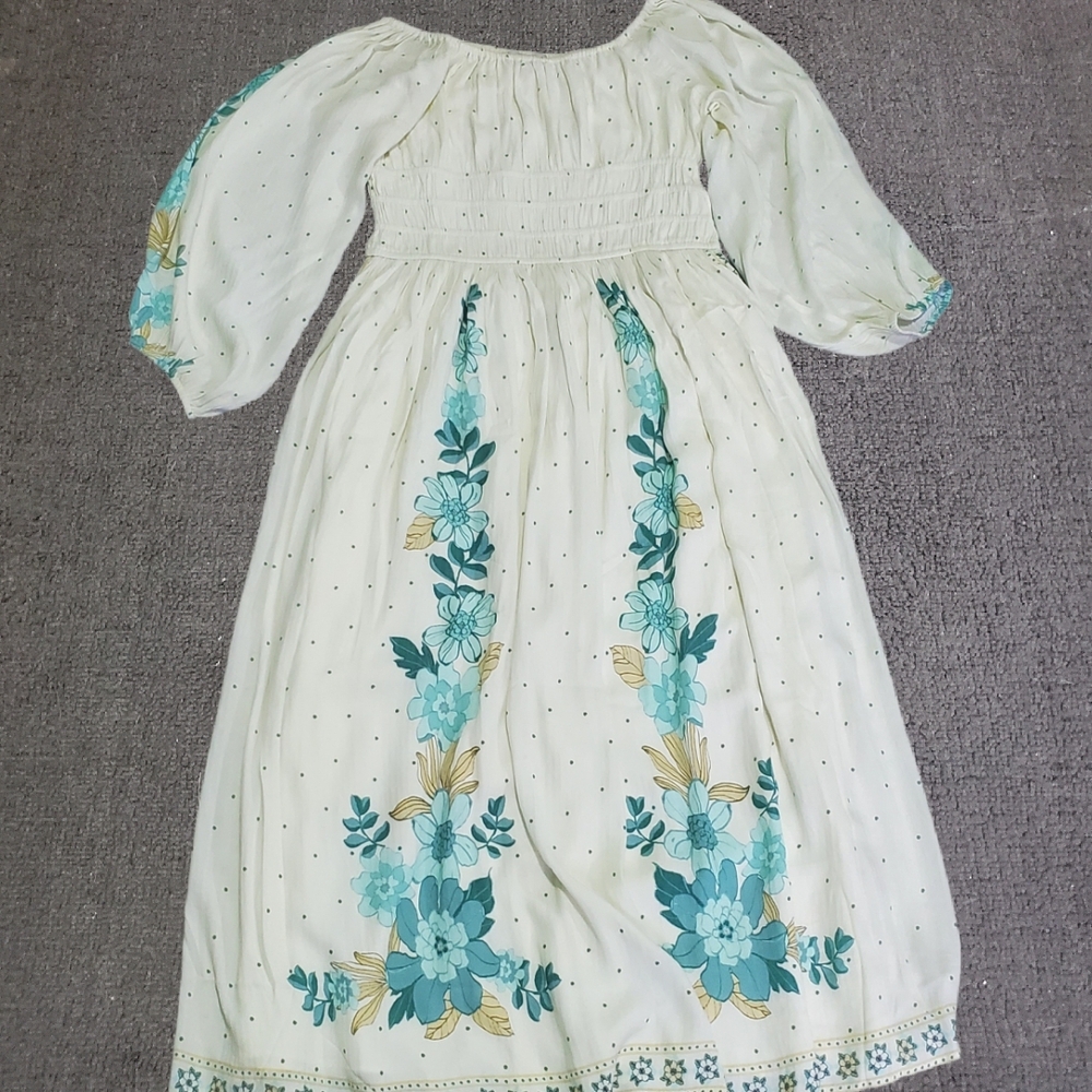 Floral Embroidered Long Sleeve Dress